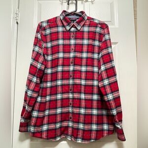 Soft Cotton Red Plaid Shirt